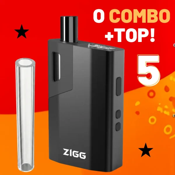 vaporizador de ervas zigg com canudo de 10 cm